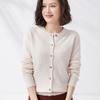 Women S Long Sleeve Round Neck Straight Fit Cardigan Sweater