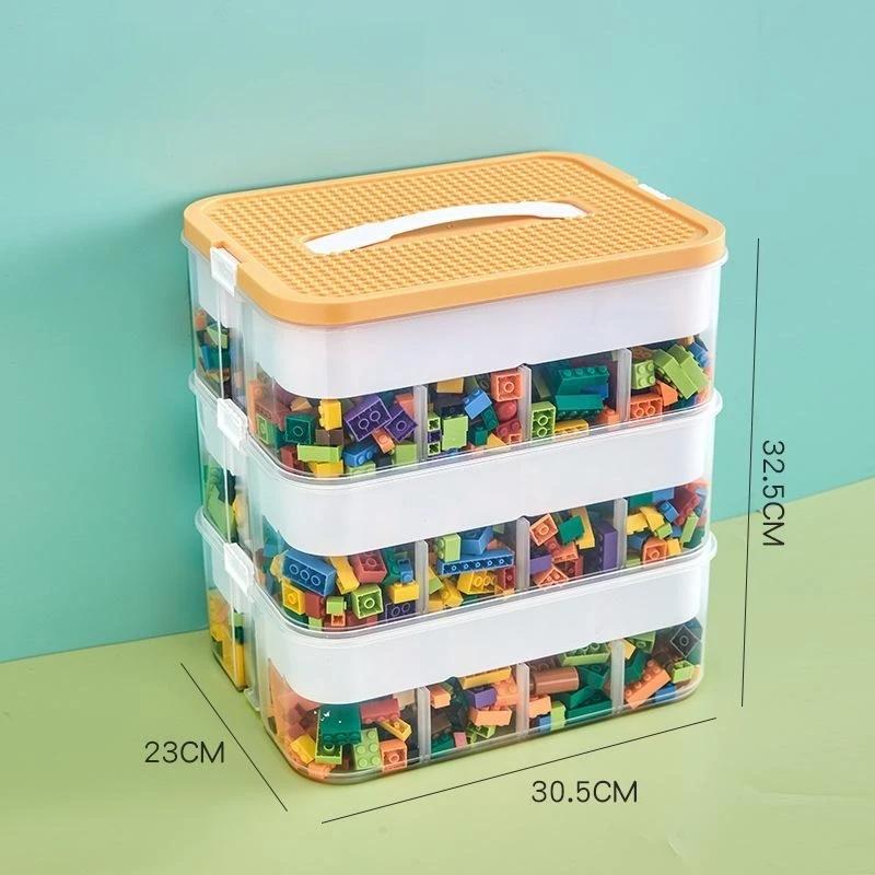 Plastic Lego Storage Box Children Jigsaw Puzzle Building Block Lego Container Classification Part Sort Box Kidroom Toy Organizer