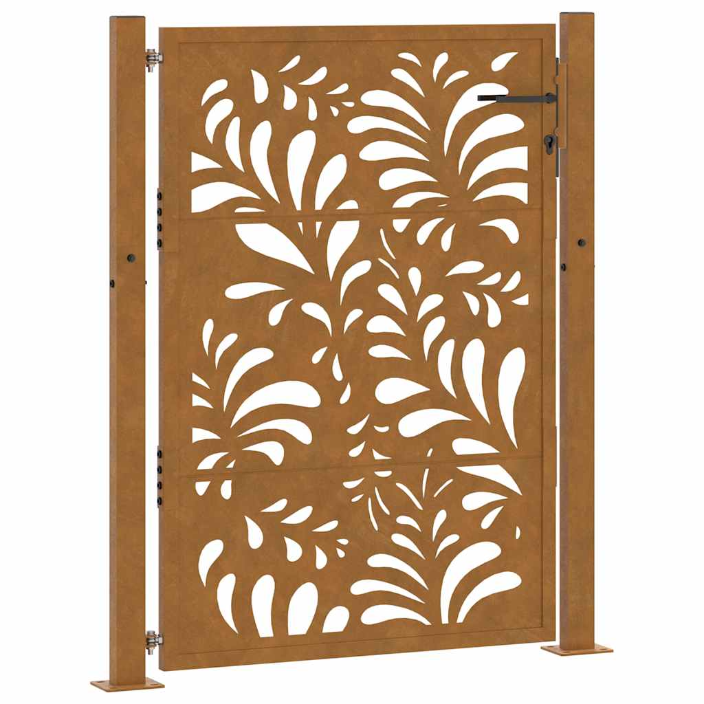Garden Gate 100 X 150 Cm Weathering Steel Wavy Design