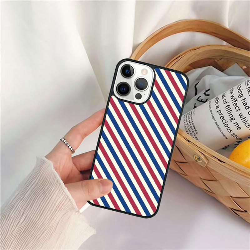 Barber Stripes Scissors Phone Case For iPhone 17 Air 16 15 14 11 12 13 Pro  MAX Plus coque Cover Shell
