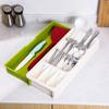 Adjustable Kitchen Drawer Shelf Expandable Storage Rack Cutlery Utensil Organizer with Dividers for Kitchen Utensils Spatulas