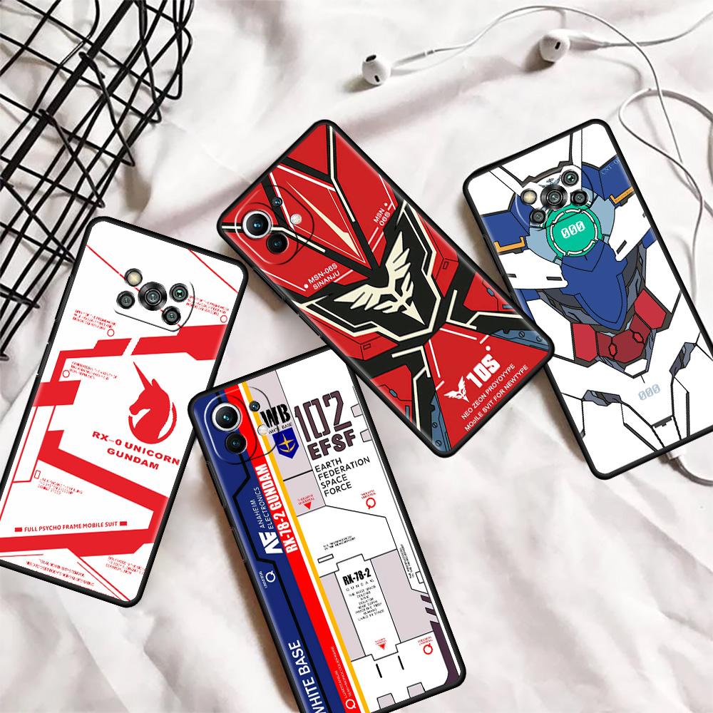 

Case For Xiaomi Mi Poco X3 NFC F3 11 Lite 5G NE 11T Pro Note 10 10T 9T 12 12X 11i Silicone Phone Cover Gundam Unicorn Mask Funda