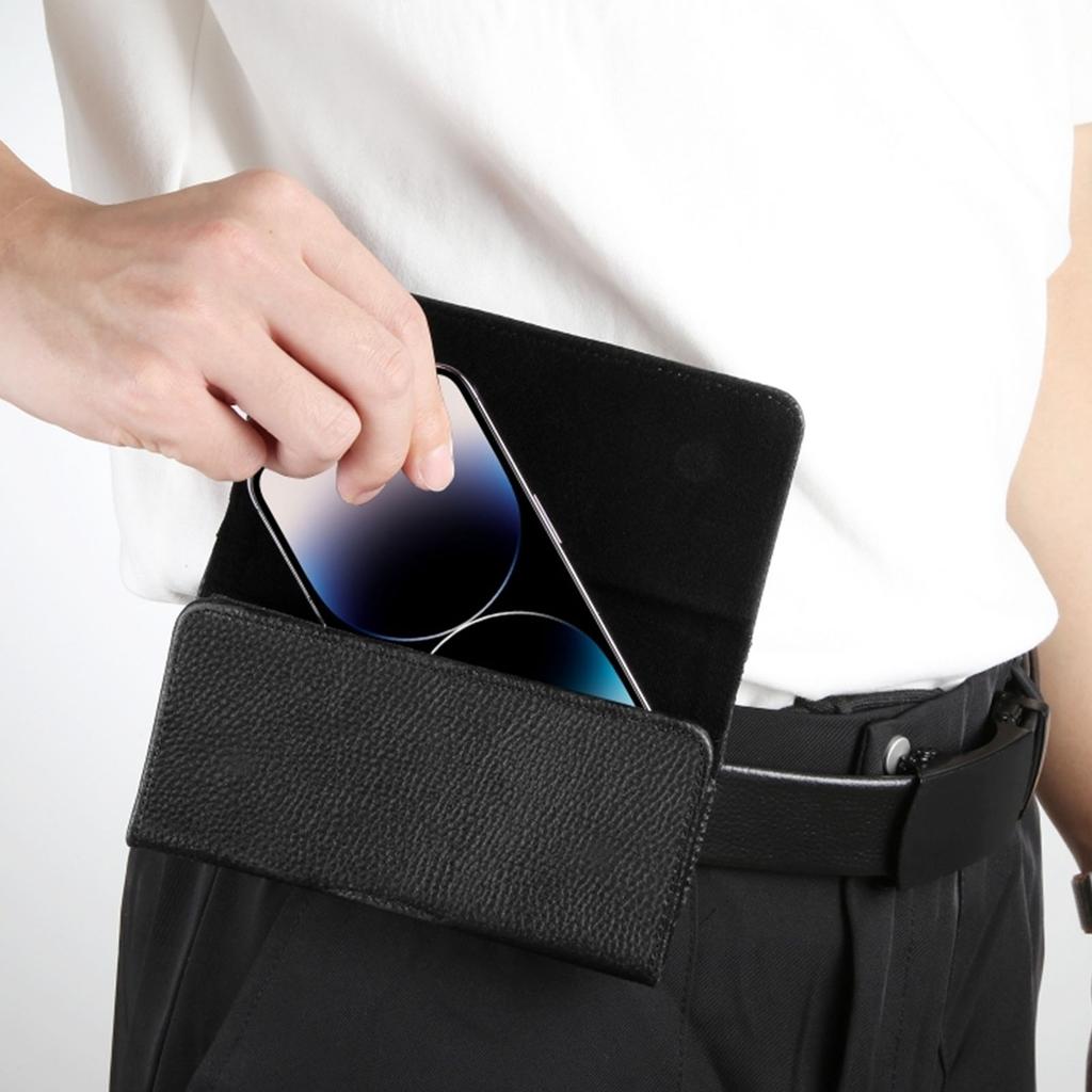 Handy-Gürtelhalter für Herren Leder Handy-Gürteltasche Hüft-Tragetasche für 6,1 bis 6,8 Zoll Handys