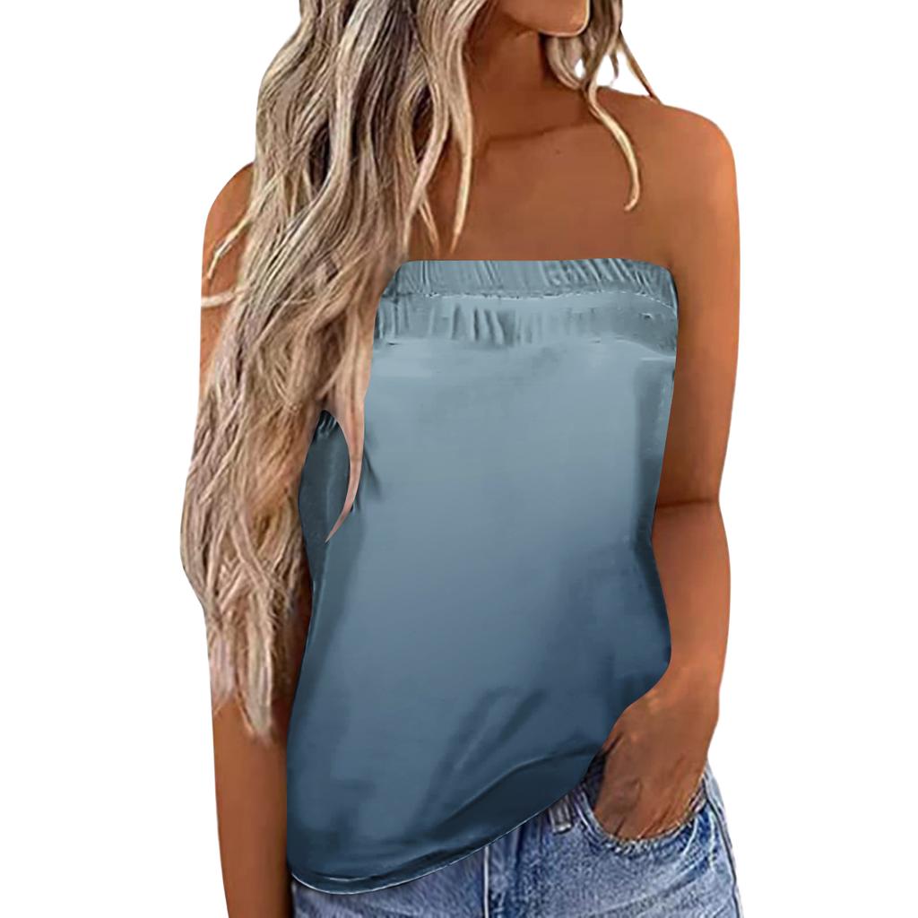 Bandeau Top for Women Strapless Top Tube Top Ladies Boobtube Tops Y2K Clothes Summer Tops for Women UK Crop Top