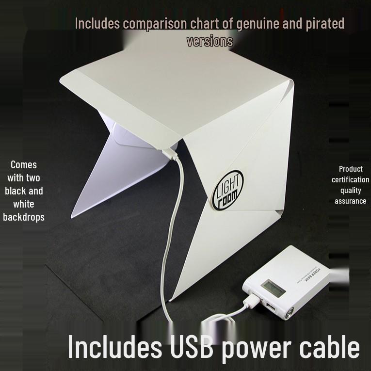 

Compact LED Photography Studio with Backgrounds