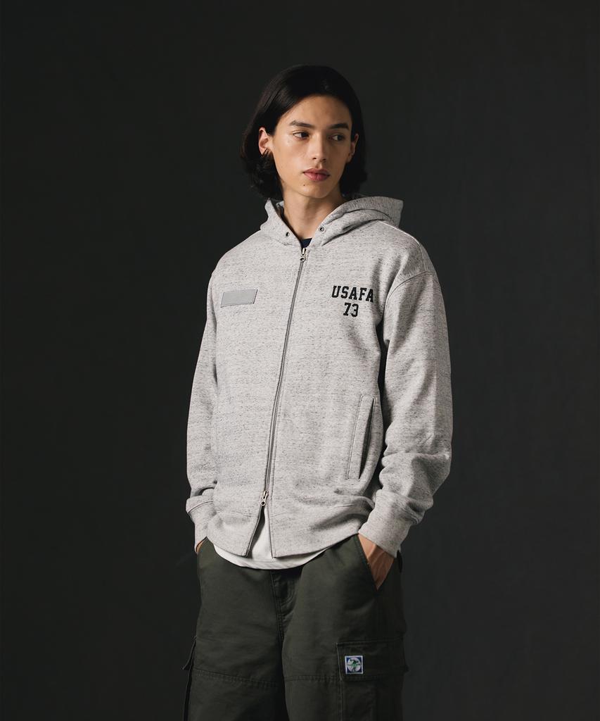 DISCUS ATHLETIC Usafa Heavyweight Zip-Up Hoodie Heather Grey