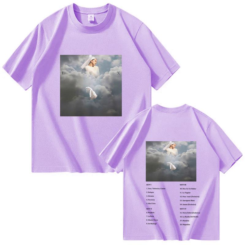 Rosalía LUX New Ablum Tour Cover Tee Rosalia Double Sided Print T Shirts Men Women Fashion Retro Short Sleeve Summer Casual Tees