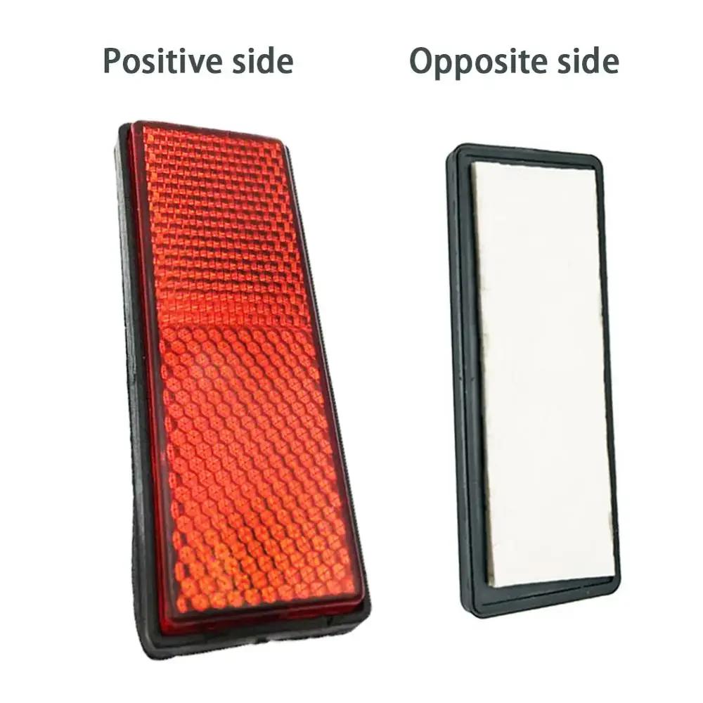 Motorcycle Rectangle Reflective Warning Strip Sticker Bike Scooter Quad Caravan Lorry Screw On Safety Reflector Stickers Decals