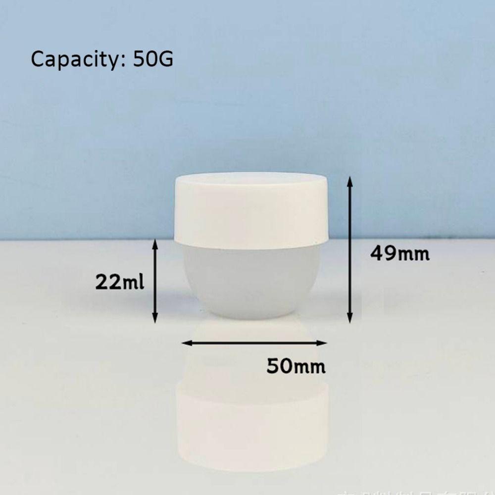 PP Refillable Cream Jar 50g Capacity Round Bottom Cosmetic Container Frosted Wide-Mouth Lotion Hair Dispenser Jar Hair Mask