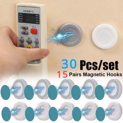 Magnetinis Kabliukas Magnetas Nuotolinio Valdymo Pultelio Raktų Laikiklis Iman Kabliukai Namų Sandėliavimo Pakaba Magnetinis Žiedas Organizatorius 30/2 Vnt Magnetizuoti Sodas