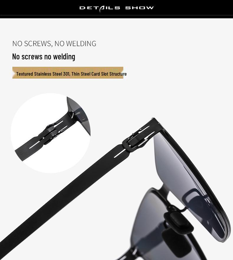 2023 Nylon Polarized Screwless Sunglasses for Men - Model 7308: Ideal for Business, Outdoor, and Fishing.