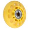 Casters Wheel Yellow Transparent PU with 608ZZ Bearing Luggage Cart Skates Accessories 64x24x8mm