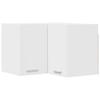 Wall Mounted Corner Cabinet with Storage White 57 X 57 X 40 Cm Particleboard