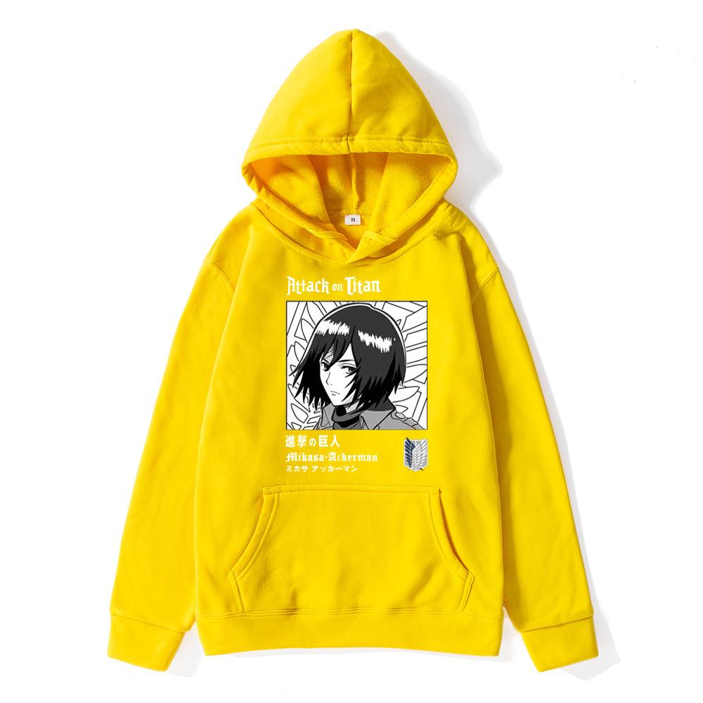 Anime Hoodies Attack On Giant Casual Top Cartoon Animation Plus Velvet Men Women Sweaters Attack Giant Hooded Jacket Sweater