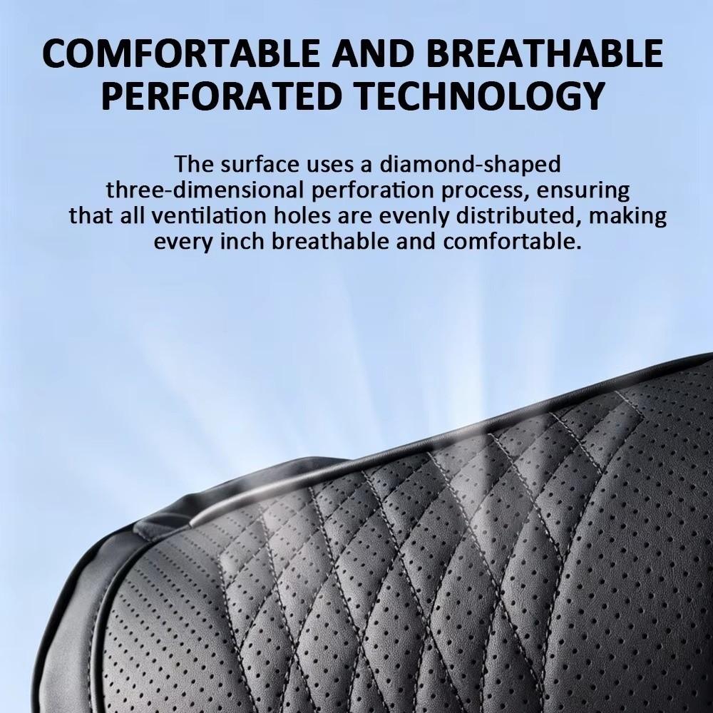 Leather Cover Car Seat Neck Pillow Memory Foam Auto Cervical Cushion Car Headrest Cushion