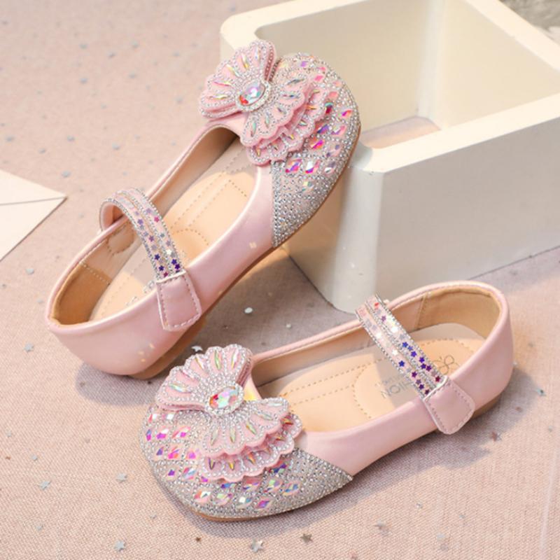 

Children s shoes, girls princess shoes, spring and autumn Korean version soft soled baby crystal shoes, middle and large children s student shoes 26 білий