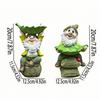 Dwarf Garden Sculpture Statue Multi functional Home Decoration Ornament Creative Bird Food Plate Green Plant Flower Pot