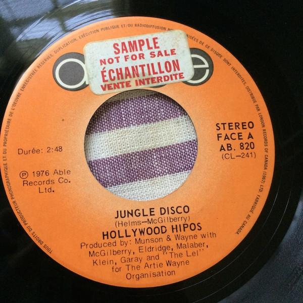

7inch Record HOLLYWOOD HIPOS - Jungle Disco AB820 Able 1976 Canada Soul/Funk Used