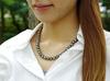 [GOLD STONE] Terahertz Mirror Cut Necklace 8mm 50cm 99.9999% Purity