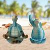 Yoga Meditation Turtle Ornament Sitting Tortoise Figurine Statue Animal Sculpture Indoor Outdoor Garden Home Office Desktop Decoration