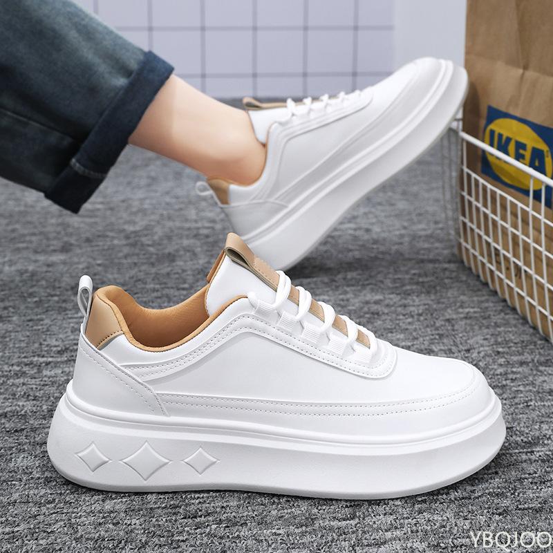 Men's Summer New Breathable Shoes Men's Trendy Versatile Interior Height Increasing Sports and Leisure Board Shoes