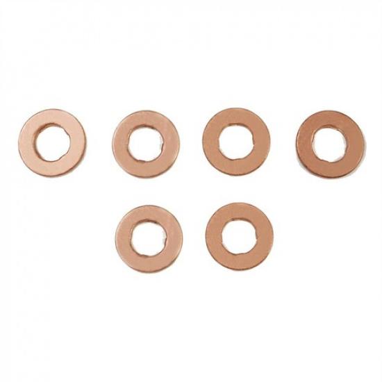 6Pcs Copper Shim Clip Washer Nozzle Copper Washer Gasket F00VC17503