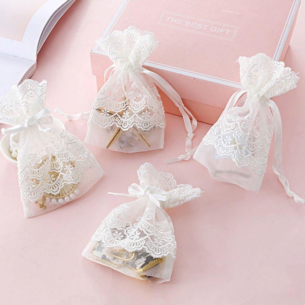 Gauze Gift Bag Festival Favor Storage Bag Reusable Lace Sachet  Party Supply