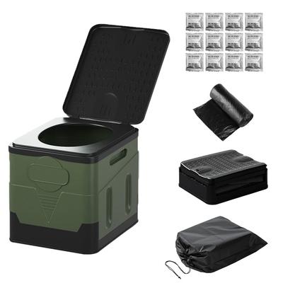 Toilettes Portables, Toilettes Portables Améliorées pour Adultes Camping, Toilettes de Camping Hautes Portables pour la Maison/Camping/Bateau/Randonnée/Longs Voyages