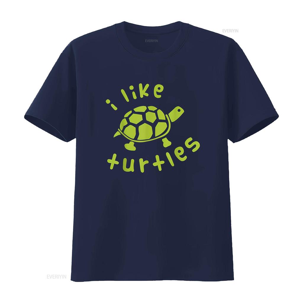 Kids I Like Turtles T Shirt Boys Girls vintage Washed Breathable Slightly graphic Stretched Soft streetwear Versatile Stylish