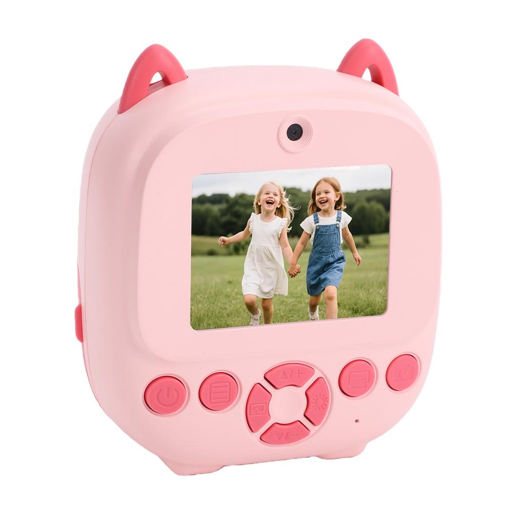 Kids Instant Print Camera 1080P 48MP HD Digital Camera AI Voice Thermal Printer with Selfie Timer Game Music