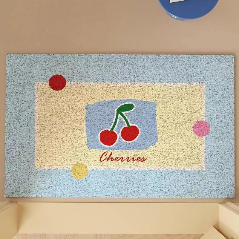 Entrance door carpet entry door floor mat silk ring foot mat