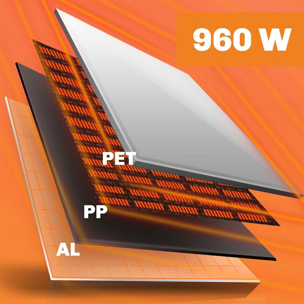 Grzejnik Na Podczerwień Promiennik Podczerwieni 960 W Berdsen Bd-989 Pilot Wifi Aplikacja