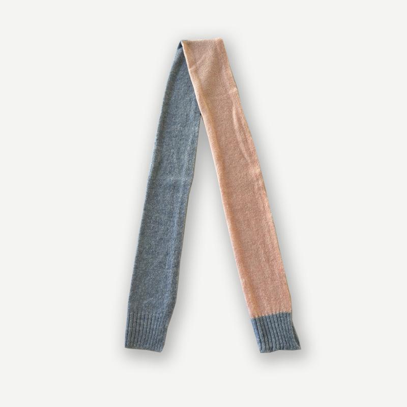 Alpaca Wool Blend Color Block Wool Scarf for Men and Women Winter Soft Touch Wool Scarf