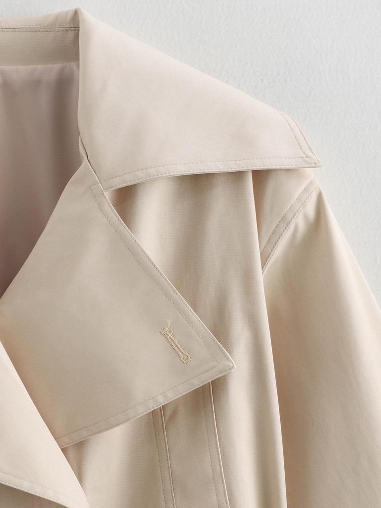 Chaqueta Gabardina Casual con Cinturón y Solapas Moda Femenina Euroamericana