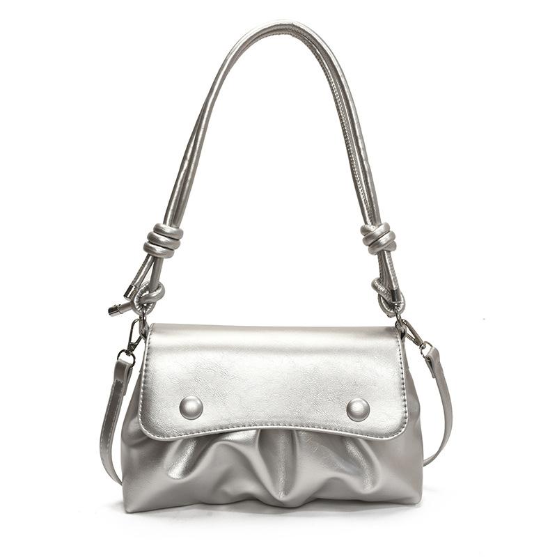 Premium pleated bag women's new fashionable large-capacity underarm bag versatile shoulder messenger bag