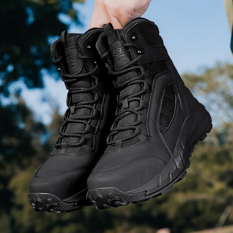 Large Breathable Boots Outdoor Hiking Wear-resistant Training Combat High Top Military