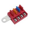 4 Circuit Fuses Box Set with Waterproof Cover Corrosions Resistant Fuses Block Electrical Part for Car Truck & Marine Use