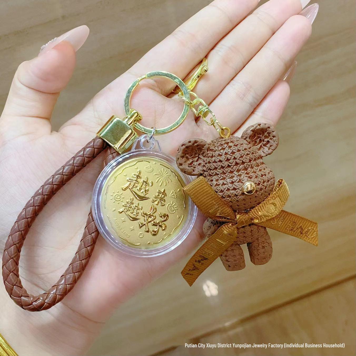 Pure Gold 999 Princess Charm - Good Luck Keychain & Phone Charm Gift
