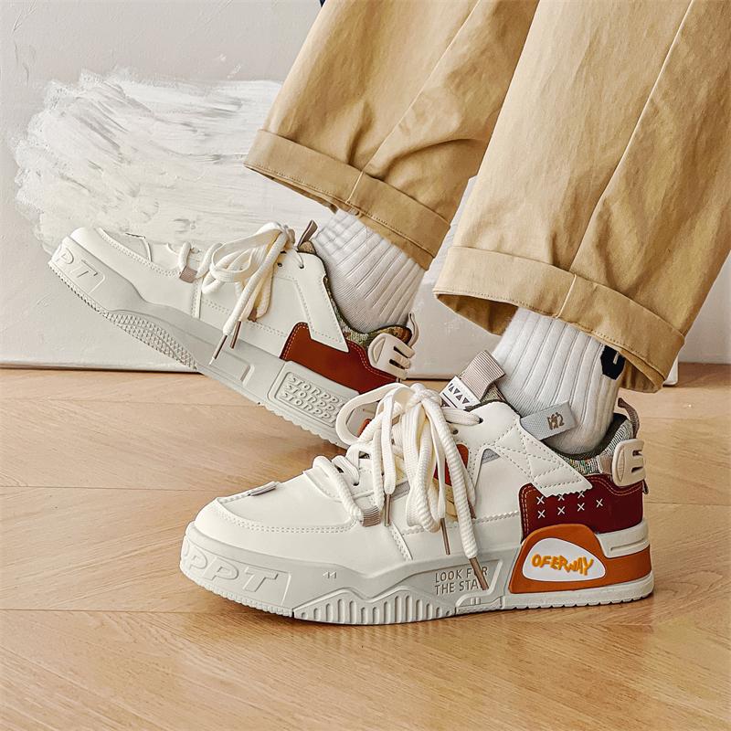 Men's Thick Sole Casual Shoes Four Seasons new Korean Versatile Trendy Soft Sole Outdoor Walking Shoes Youth Fashion Board Shoes
