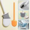 Brosse de Toilette Respirante Flexible en Silicone Avec Support à Séchage Rapide Outils de Nettoyage de Salle de Bain Muraux