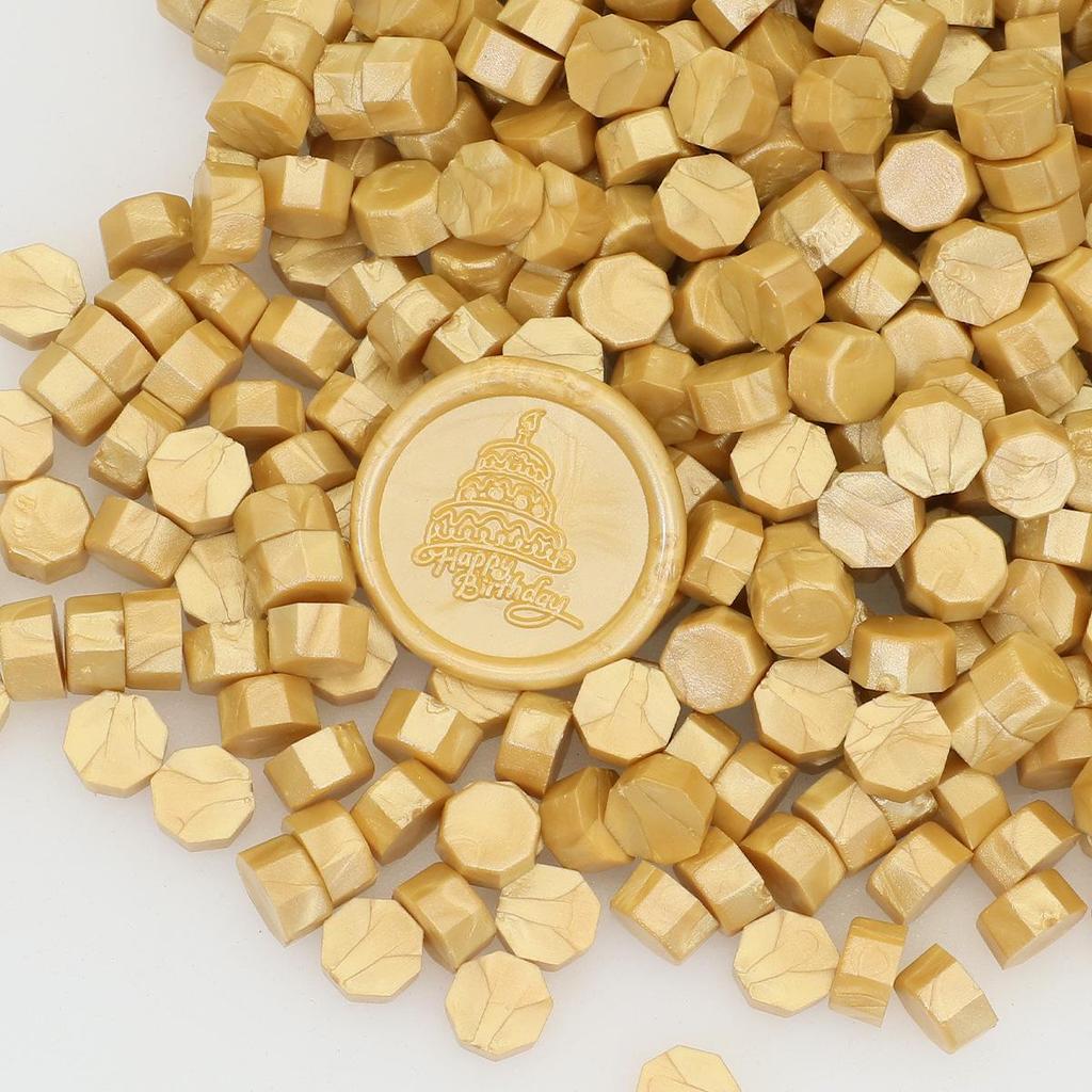 148 Pearlescent Octagonal Sealing Wax Beads - Mixable Colors, 500g Package