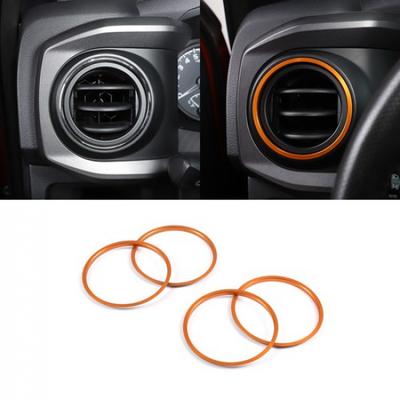 4xOrange Alloy Air Condition Vent Outlet Ring Cover Trim For Toyota Tacoma 16-23