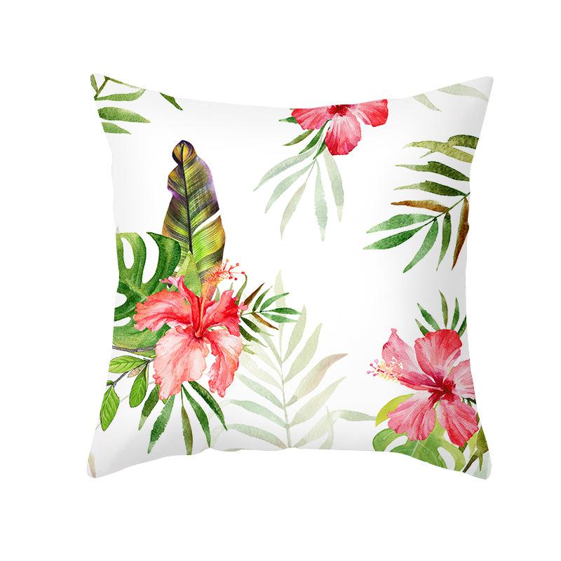 Home Decor Tropical Floral & Flamingo Throw Pillow Covers Pattern Cushion Cover Suitable For Sofa Bedroom Car Pillow Cover
