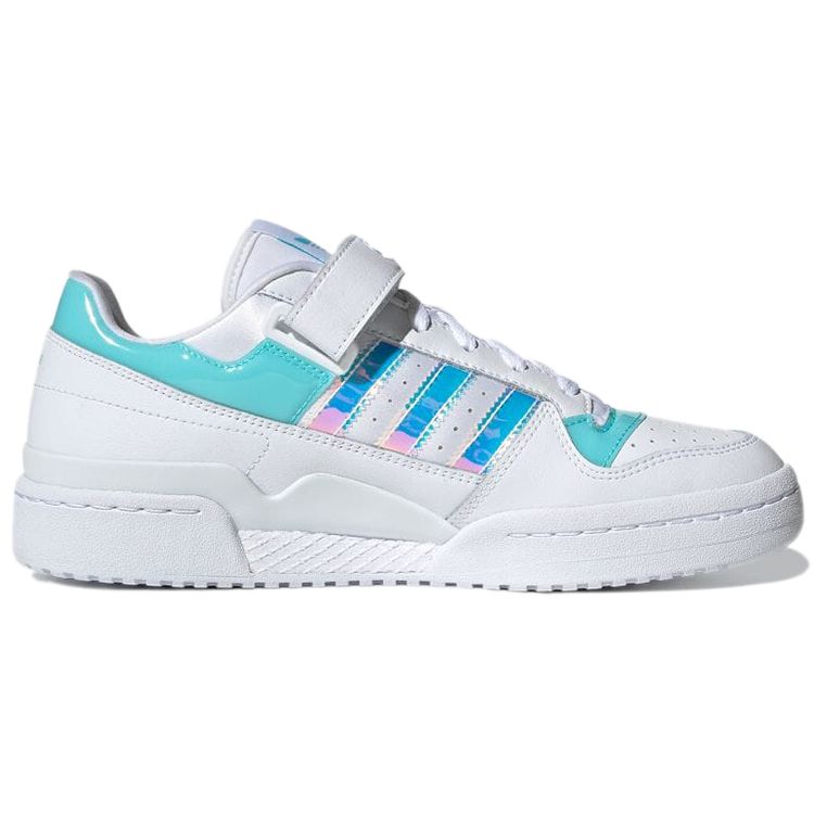 Adidas Zapatillas Unisex Forum Low Blanco Iridiscente Blanco Nube Aqua Pulso Tinte Rosa GX3398