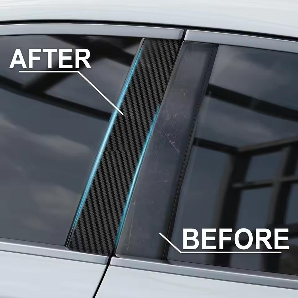 MOBIDEA 3D Carbon Fiber Car Decor Film - Matte Black Self-Adhesive Protective Vinyl Roll 1M-10M Length, 3cm-10cm Width