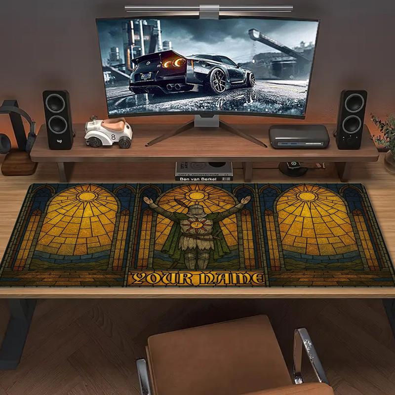 Custom Name Dark soul Mouse Pad Large Gaming Table Cushion Non-slip Laptop Tablet Big Mousepad XXL Mat Mini PC Playmat With Lock edge_XIA