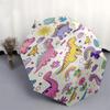 Dinosaur, Rainbow Themed Automatic Opening and Closing Umbrella, Compact Travel Umbrella, Lightweight and Portable, Suitable for Beach Commu