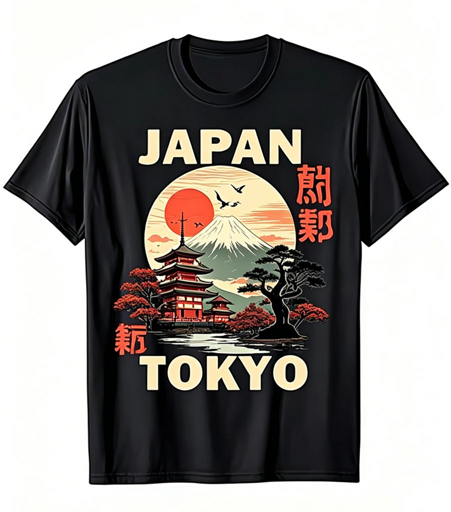Harajuku Style Japan Graphic Tee Tokyo Streetwear T Shirt Aesthetic Urban Fashion Top Trendy Oriental Culture Art Print Tshirt