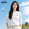 MJ STYLE Women's Pure Cotton Loose Long Sleeve T-Shirt
