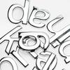 Srasakan 3D Car Emblem Stickers Decoration Dress Up Exterior Parts Alphabet Letter Capital Letters Stickers (Black, 26 Pcs)